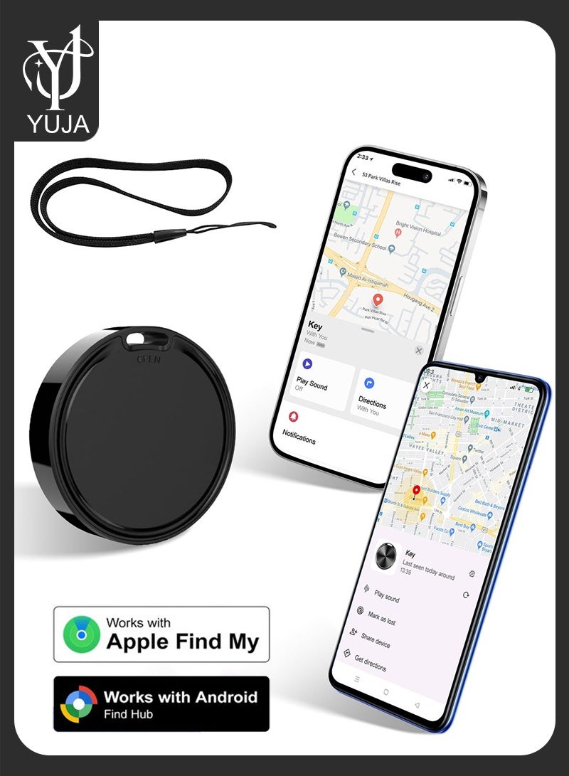 YUJA Upgraded Bluetooth Tracker, Dual System for iOS & Android, Compatible with Apple Find My & Google Find Hub, IP67 Waterproof Smart Item Finder for Keys, Wallet, Luggage - Image 1